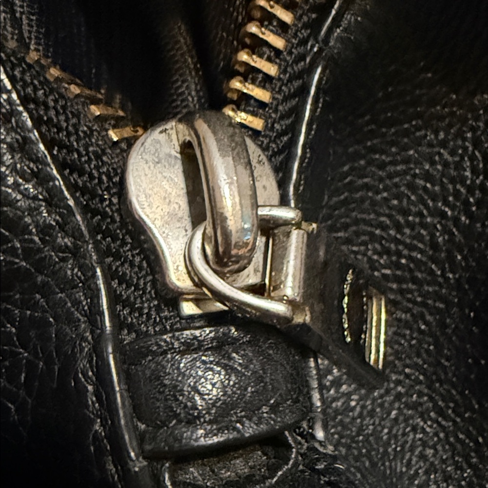 Coach Prairie Whiplash Satchel Crossbody Handbag Black Pebbled Leather preowned - Picture 14 of 16
